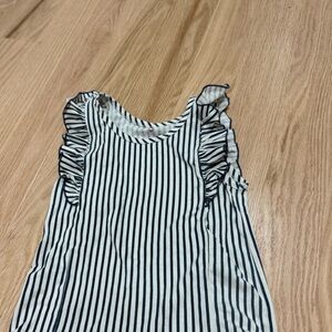 Pink Chicken Navy and White Striped Top